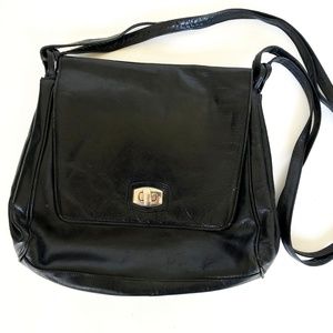 Vintage Plinio Visonà Black Leather Purse